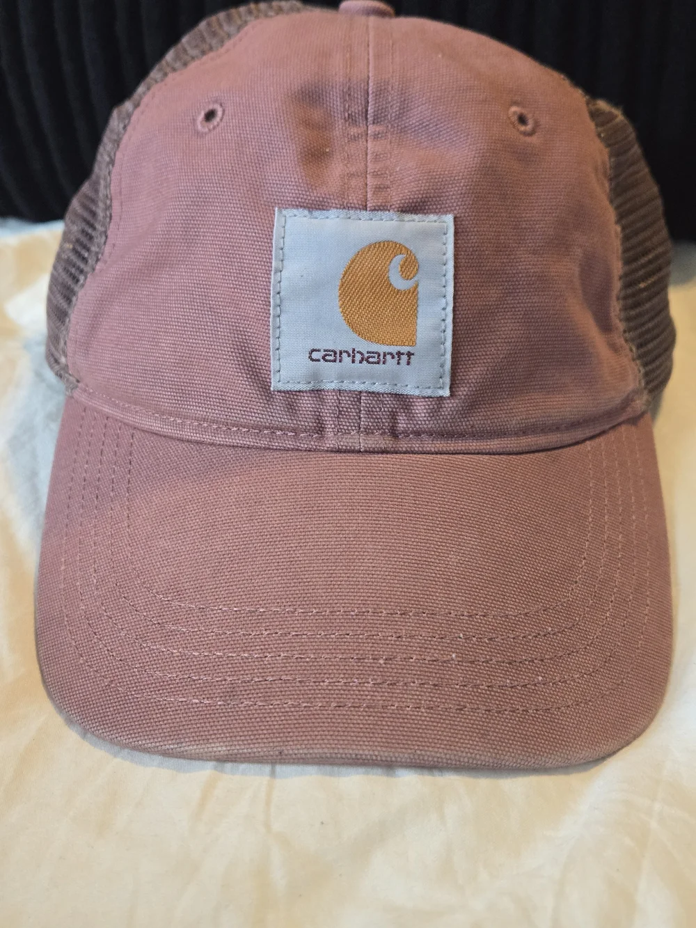 Carhartt Trucker Hat Dusty Rose Canvas Mesh Snapback Womens Crabapple Pink Cap